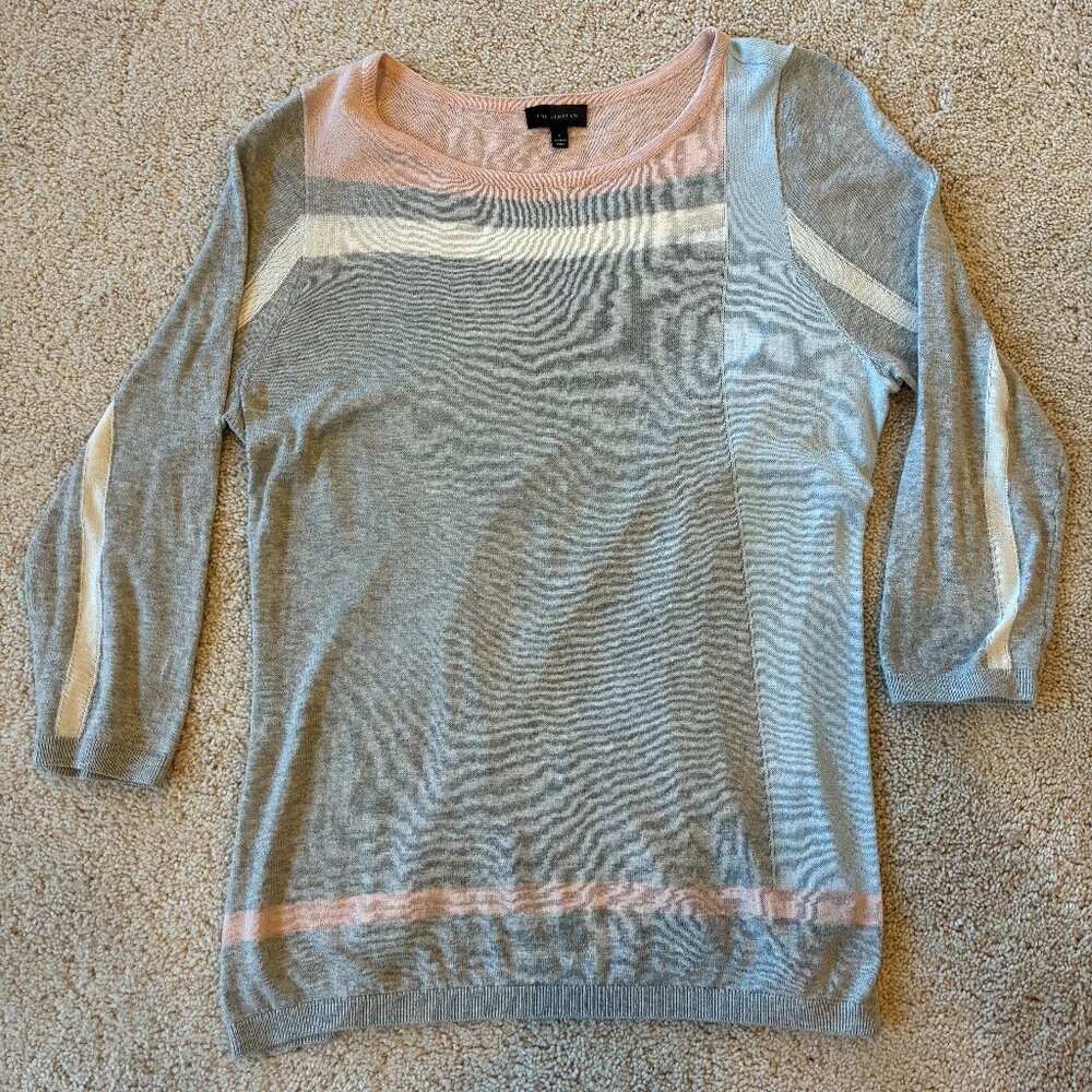 The Limited 3/4 Sleeve Multi-Color Lightweight Sweater Top Blouse